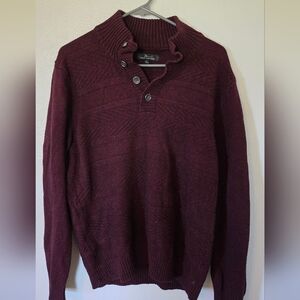 Marc Anthony Maroon Cable Knit Sweater Size Large